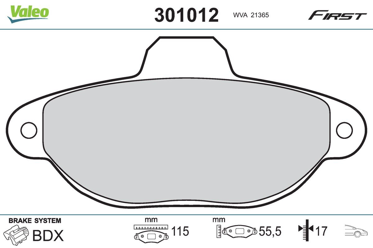 Placute frana VALEO 301012